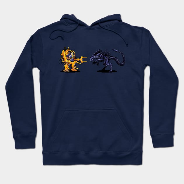 Power-Loader Vs Alien Queen Hoodie by Spykles